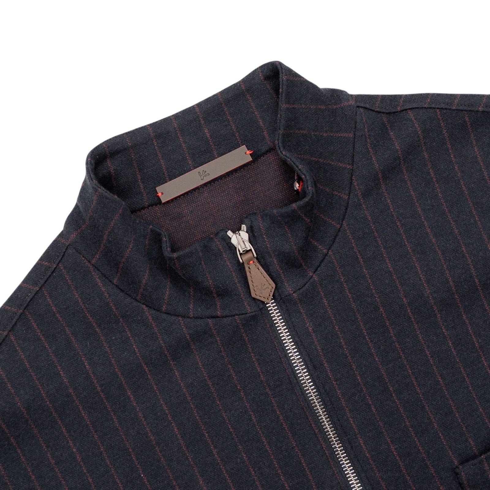 $3600 ISAIA Blue Zip Tracksuit Jogging Jersey Cotton Cashmere Silk Size L