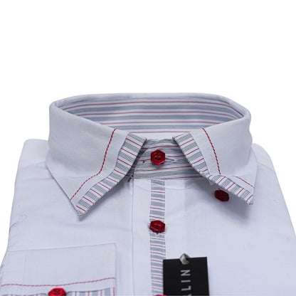 LUXURY 690$ GERLIN Shirt White SUPRALUX ALUMO Cotton 16-41 1B ZILLI