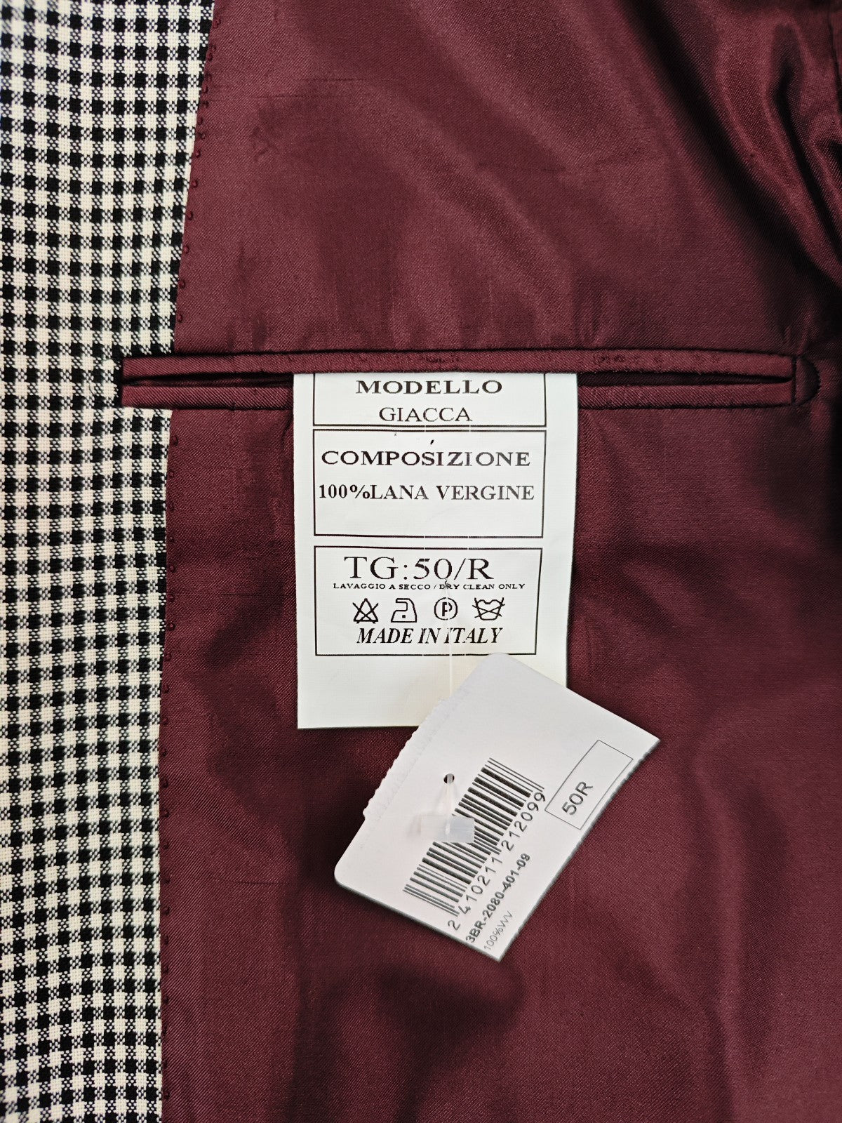 $1450 RUBINACCI Gray Checks Jacket Sport Coat Wide Lapel Fine Wool 40 US 50 EU