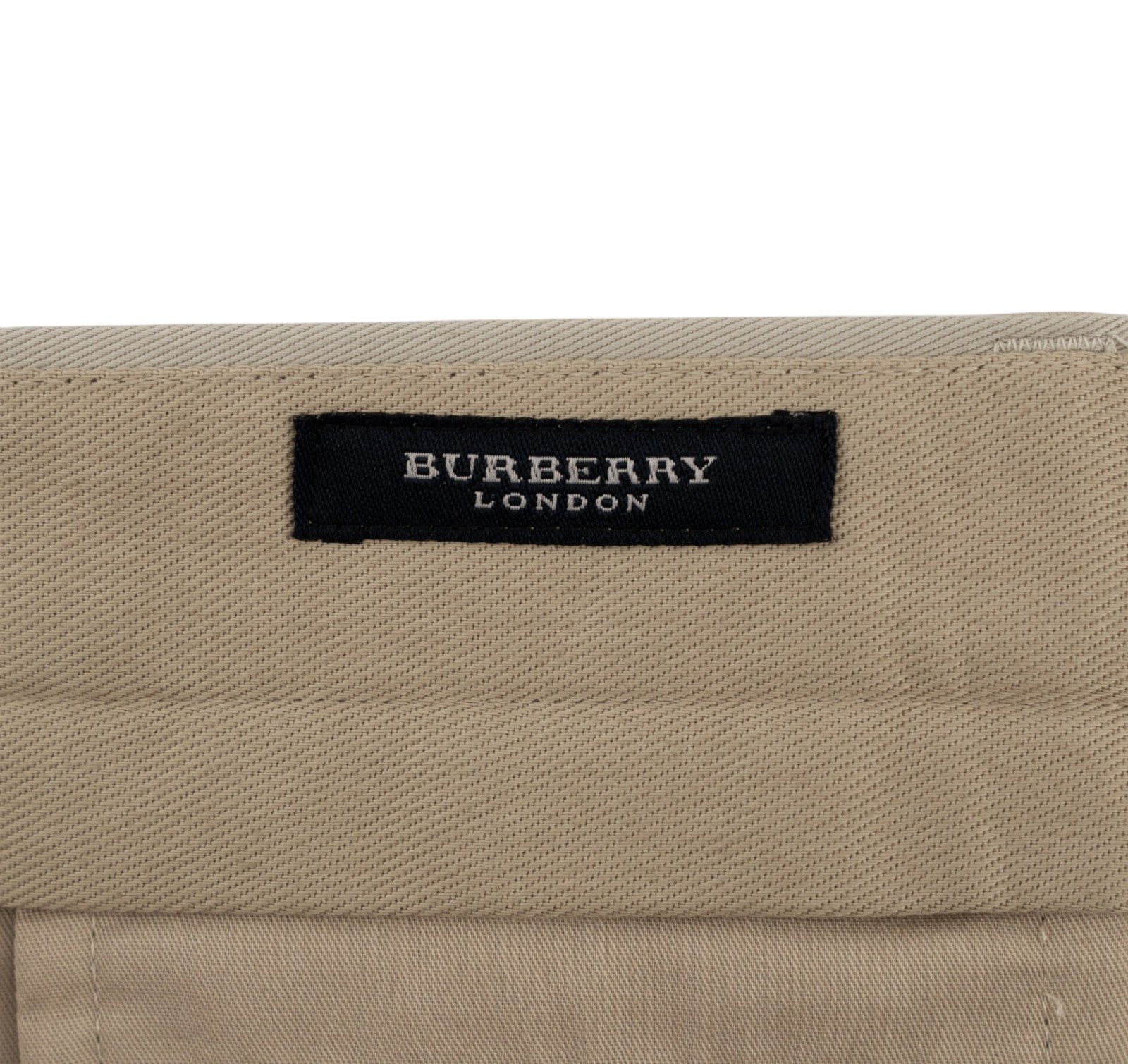 700$ BURBERRY LONDON Beige Chino Pant Twill Cotton Regular Fit 42 US / 58 EU