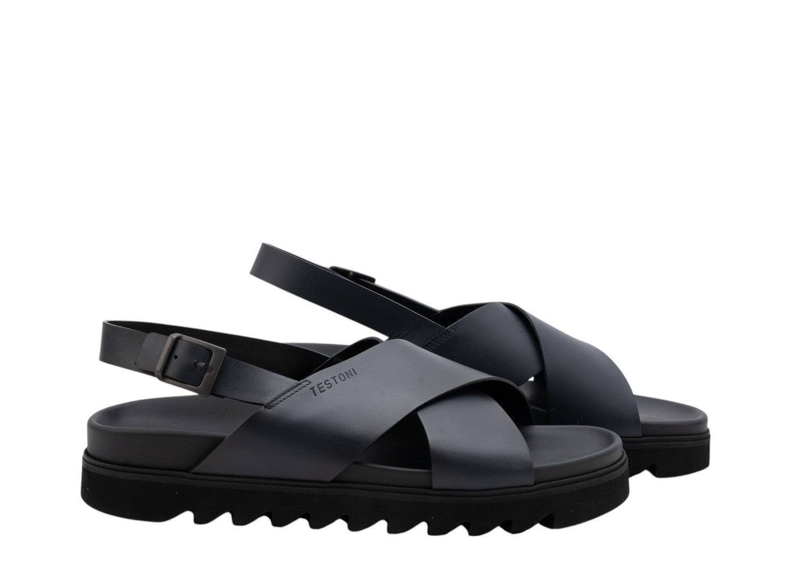 550$ TESTONI Sandal Calf Indigo 8 UK - 9 US - 42 IT