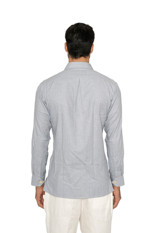1400$ LUXURY MAROL BOLOGNA Safari Jacket Light Blue Shirt Cashmere Blend 15 - 38