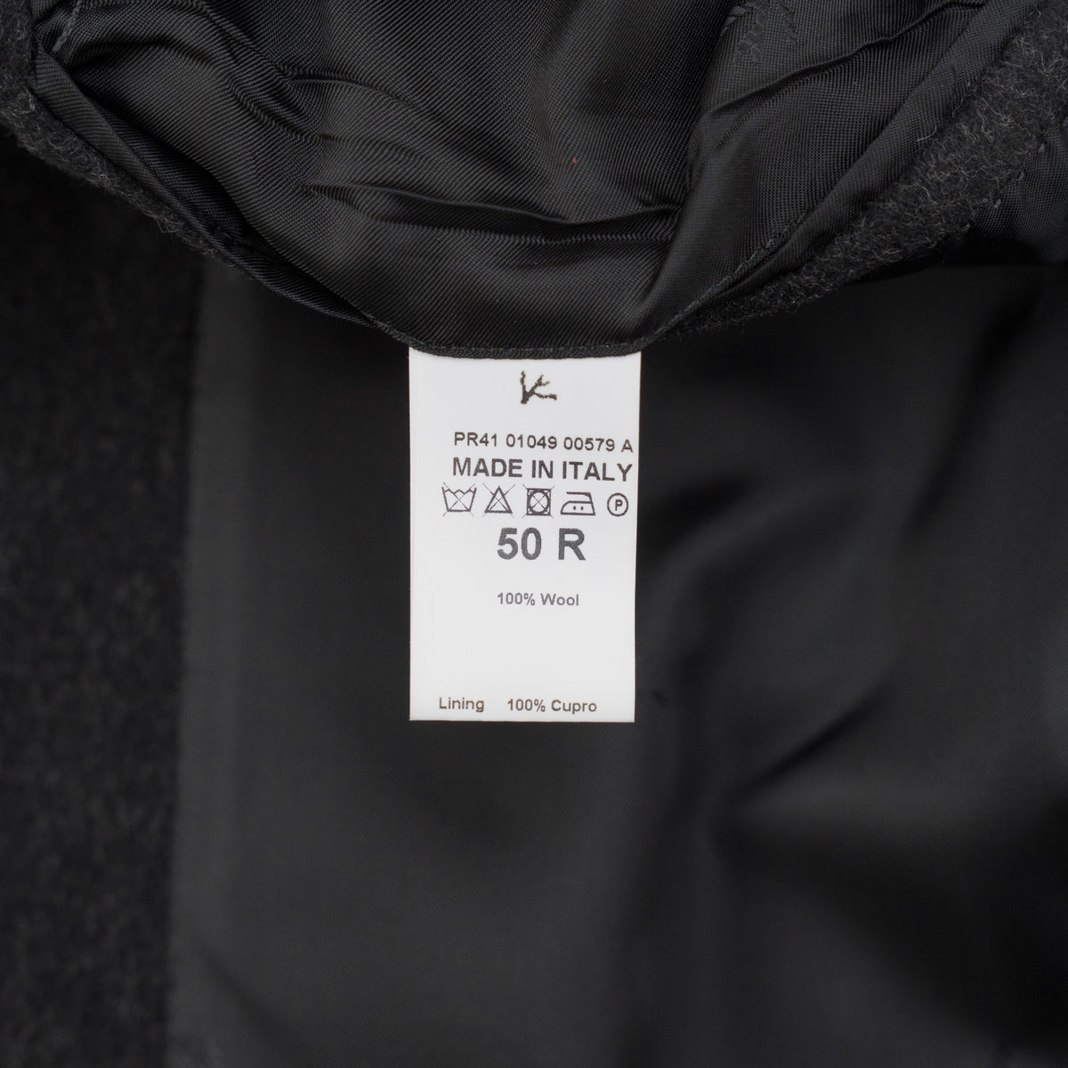 7200$ ISAIA NAPOLI Dark Gray Overcoat Coat Wool  40 US / 50 IT