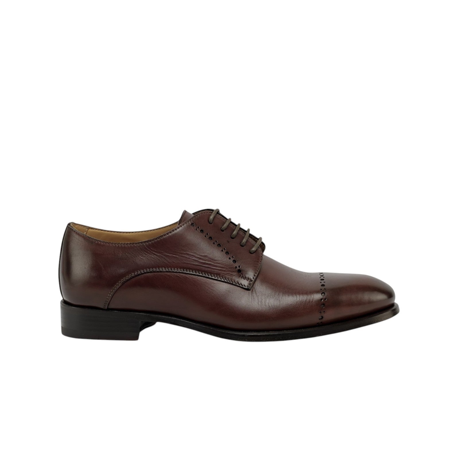1350$ TESTONI "Positano" Derby Shoes Antique Calf Brown 8 UK / 9 US / 42 IT