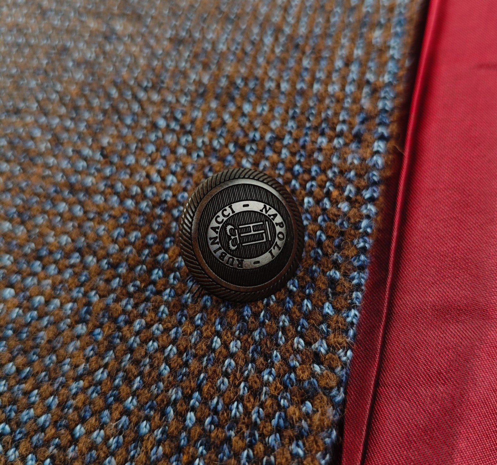 $1940 RUBINACCI NAPOLI Brown Sahariana Guru Jacket Wool / Cotton 44 US / 54 EU