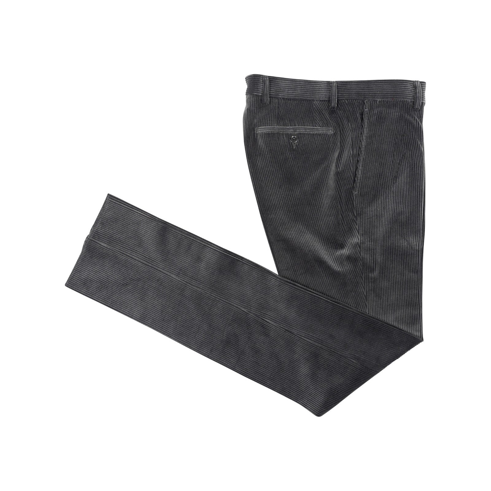 625$ RUBINACCI NAPOLI "Luca" Gray Cotton Corduroy Trouser Pant 30 US / 46 EU