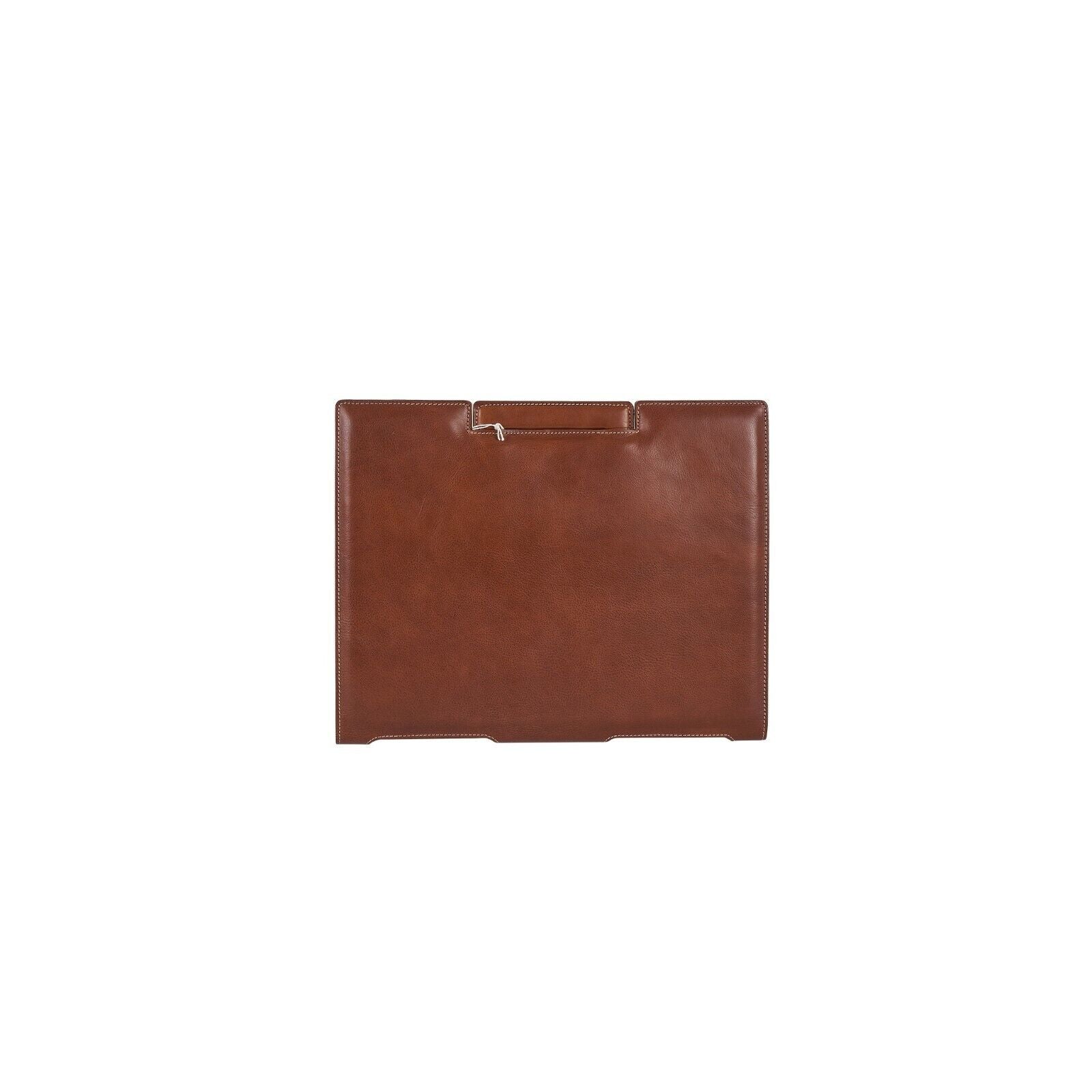 $950 LUXURY DELL'GA MILANO Document Folders Handbag Leather Removable Handles