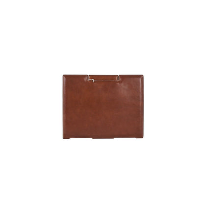 $950 LUXURY DELL'GA MILANO Document Folders Handbag Leather Removable Handles