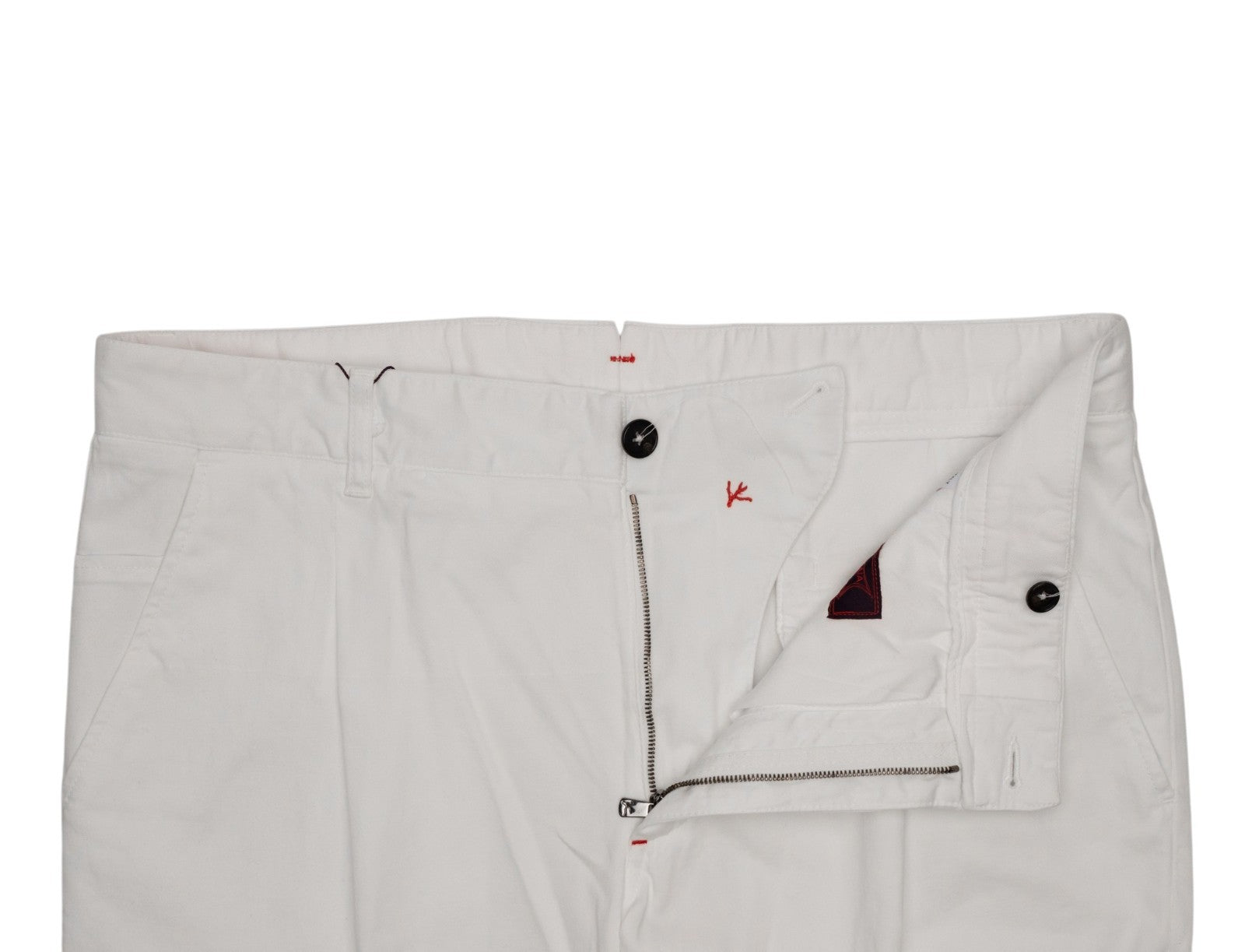 850$ ISAIA NAPOLI White Cargo Trouser Pant Cotton Cashmere Slim 36 US / 52 EU