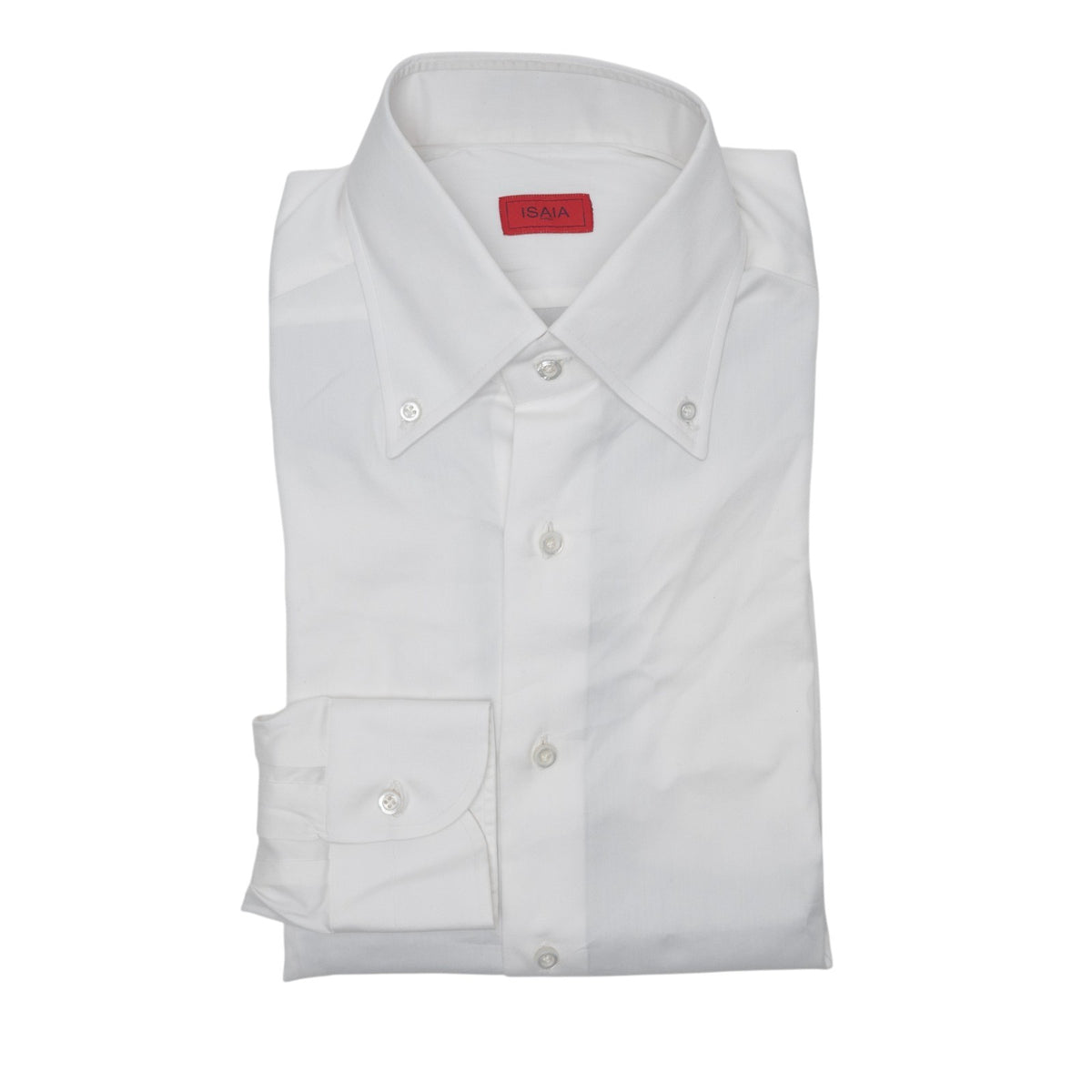 780$ ISAIA "Mix" Dress Shirt Button Down White Soft Cotton / Silk 15.5 - 39