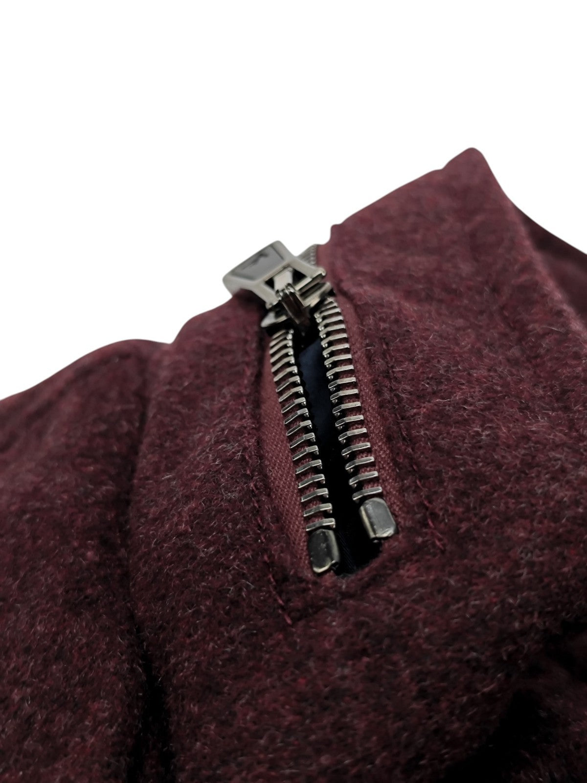 6200$ ISAIA NAPOLI Burgundy Coulisse Zip Field Jacket 100% Cashmere