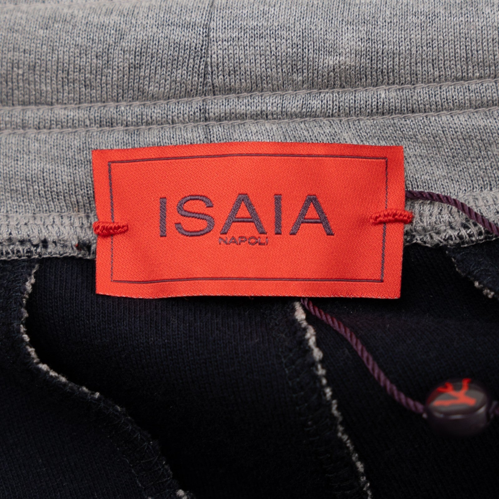 1100$ ISAIA NAPOLI Gray Drawstring Short Track Pant Silk / Cotton Size M