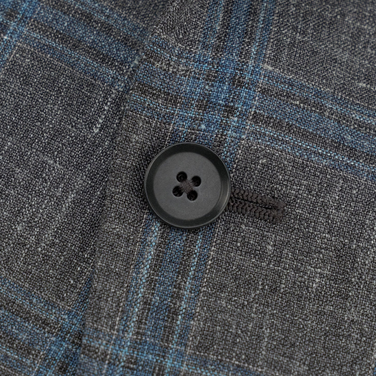 $6650 ISAIA NAPOLI "Capri" Gray - Blue Suit Wool / SIlk / Linen 38 US / 48 EU 8R