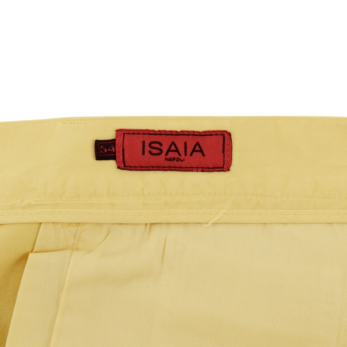 690$ ISAIA NAPOLI Yellow 5 Pockets Denim Pant Cotton Regular Fit 38 US / 54 EU