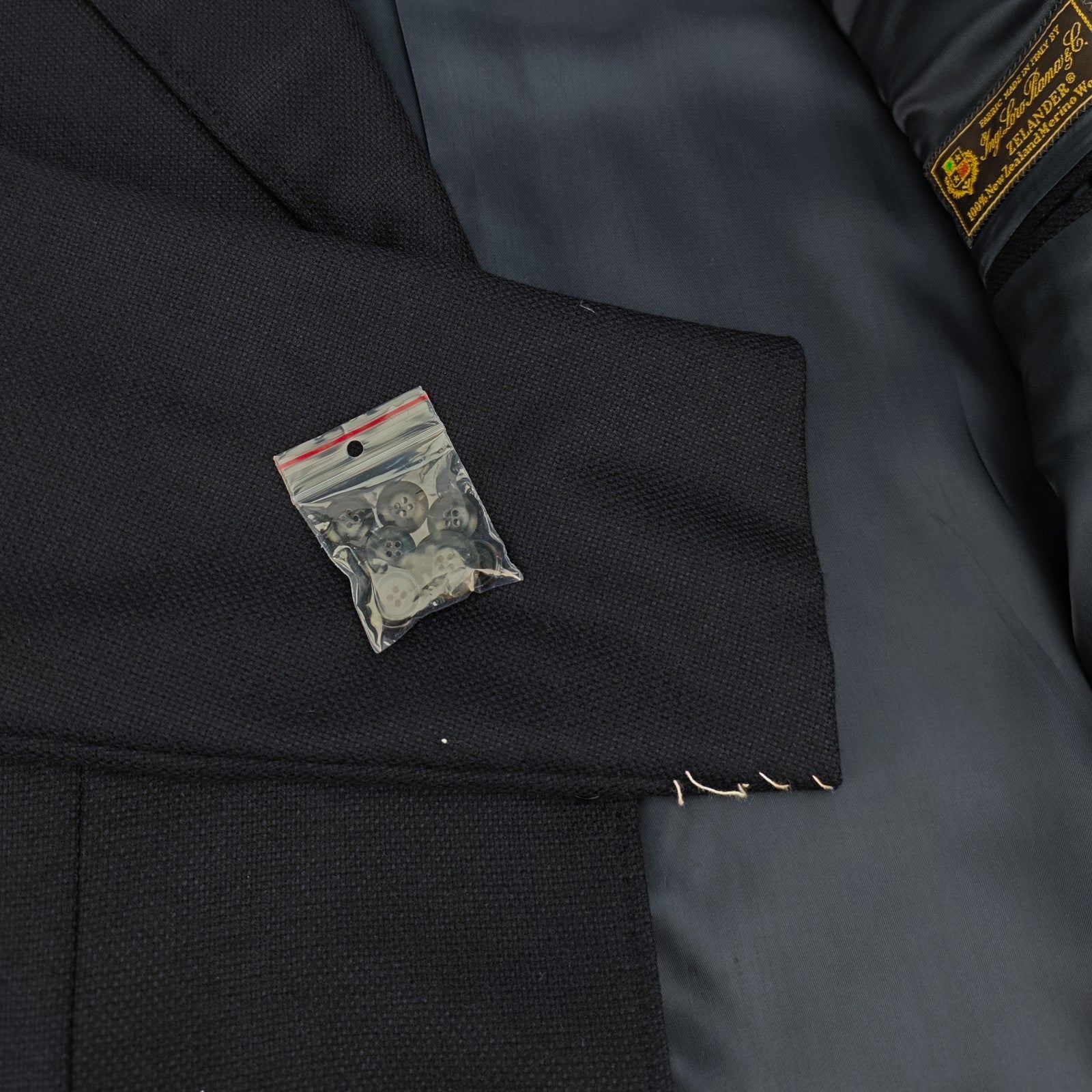 1900$ RAFFAELE CARUSO Navy Sport Coat LORO PIANA Zelander Wool 44 US / 54 IT