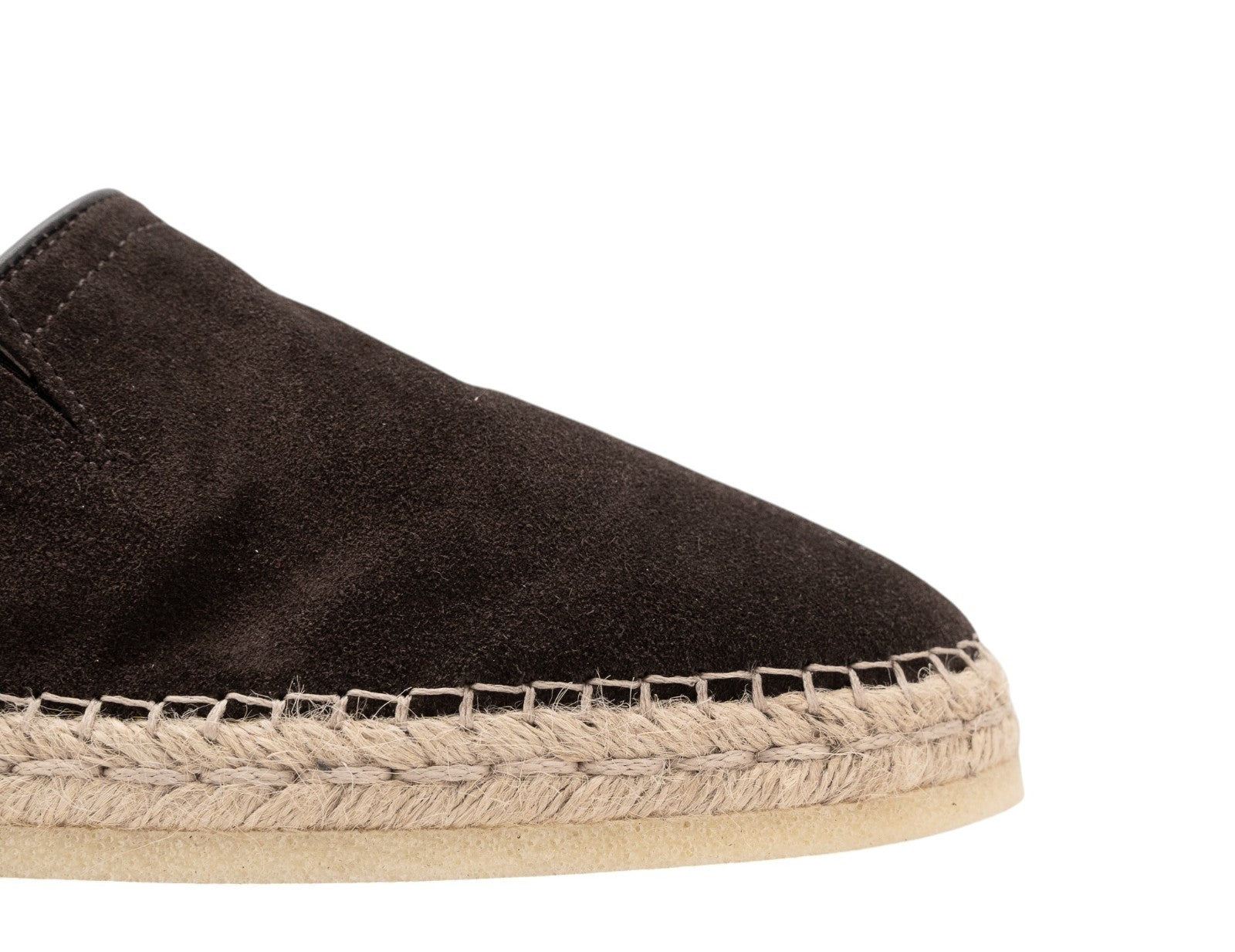750$ TESTONI Espadrillas "Capri" Shoes Unlined Suede Cigar 8 UK / 9  US / 42 IT
