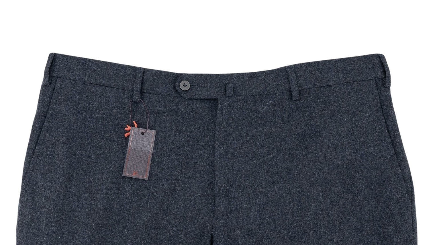 1850$ ISAIA Hand-Sewn Tapered Dress Pant Wool Cashmere Blue 42 US / 58 EU