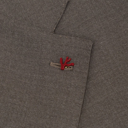 $6900 ISAIA "Marechiaro" Dark Beige Suit Wool Comfort Project 48 US / 58 EU 7R