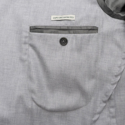 $3450 LUIGI BORRELLI NAPOLI Gray Jacket Sport Coat 100% Cashmere 36 US / 46 EU