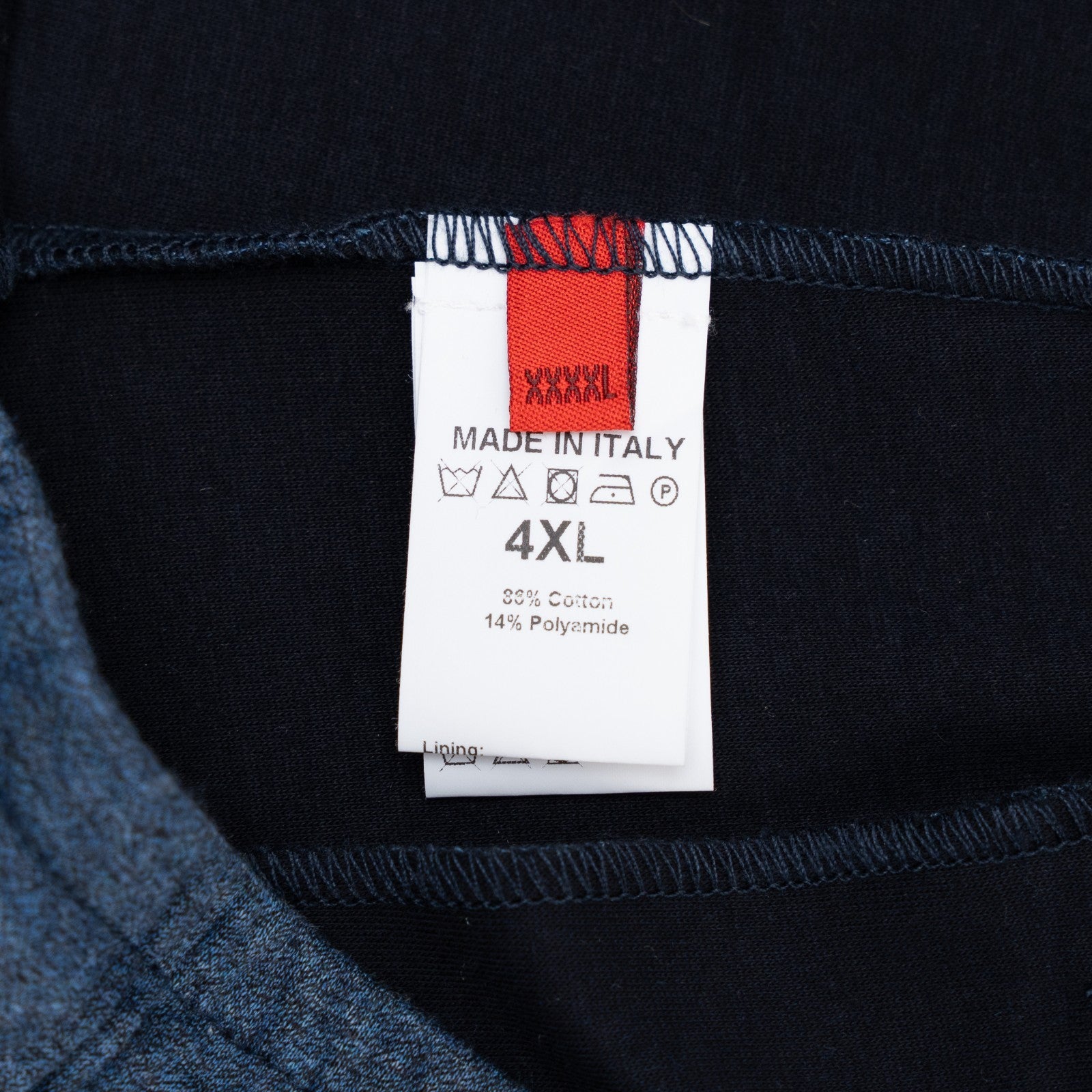 1250$ ISAIA NAPOLI Blue Indigo Drawstring Track Pant Jersey Cotton Size 4XL