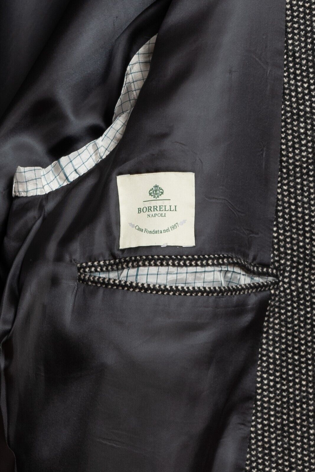 $4200 LUIGI BORRELLI NAPOLI Hand-Sewn 100% Cashmere Grey Coat Double Breasted