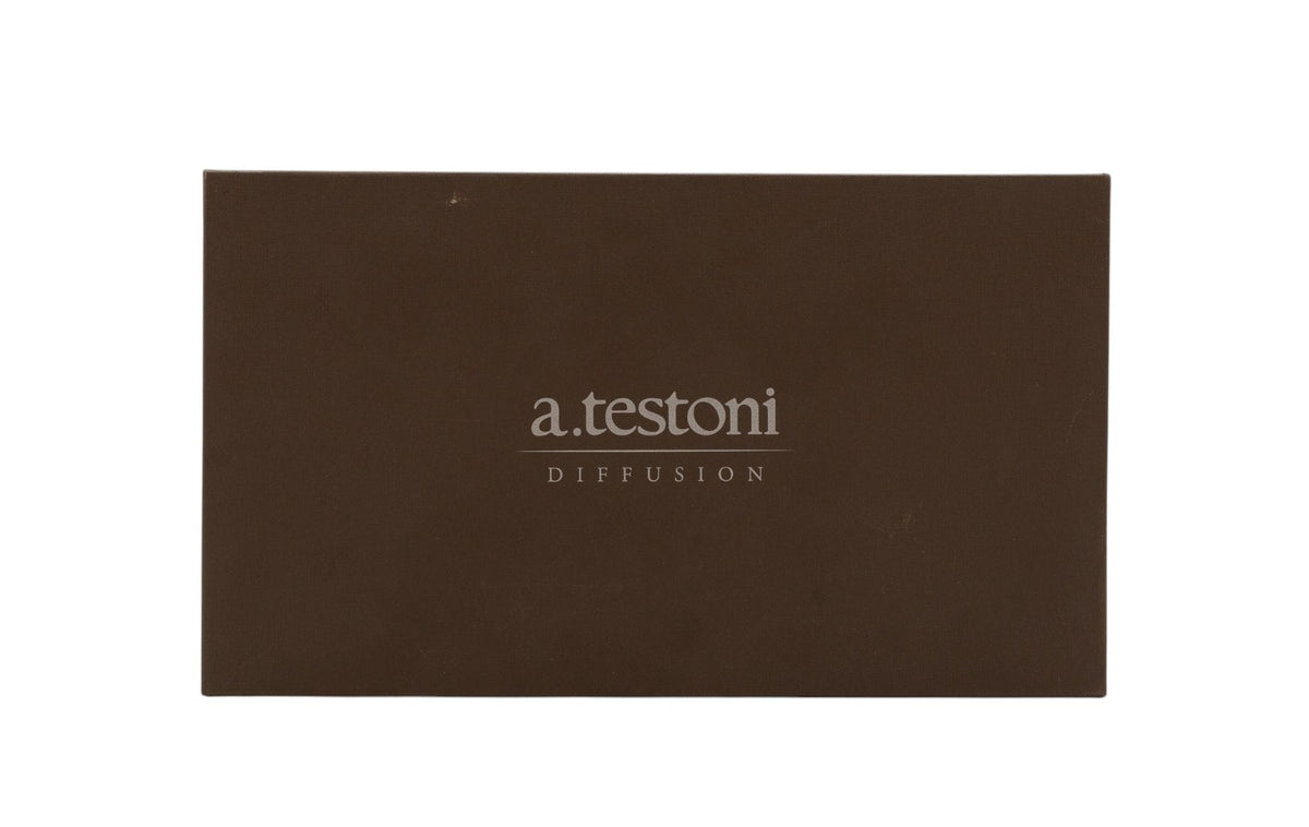 650$ TESTONI Filicudi Sandal Deer Cigar + Dark Metal 8 UK - 9 US - 42 IT