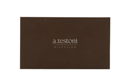 650$ TESTONI Filicudi Sandal Deer Cigar + Dark Metal 8 UK - 9 US - 42 IT