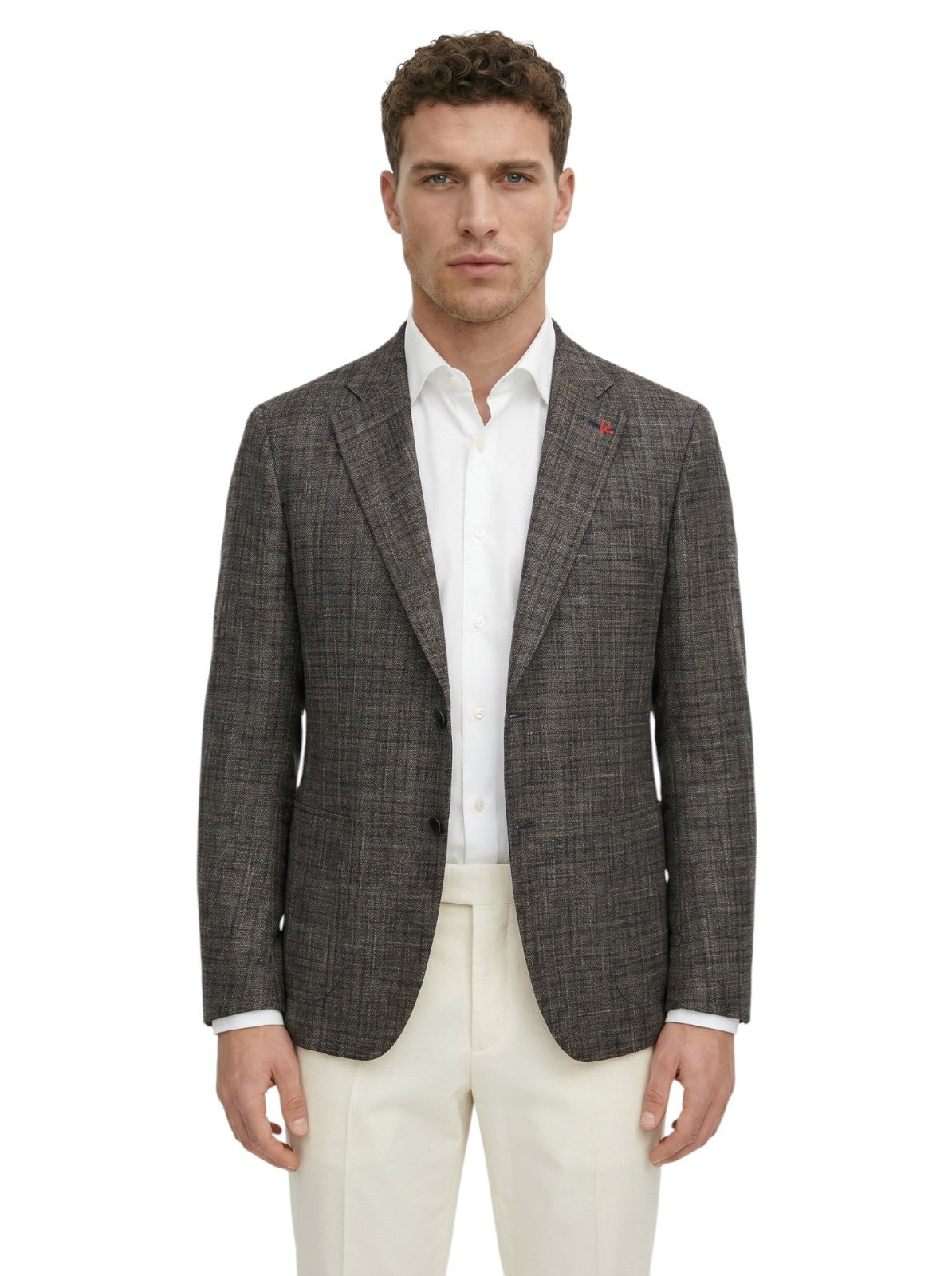 $5600 ISAIA NAPOLI "Capri" Brown Jacket Sport Coat Hopsack Wool 48 US / 58 EU 8R