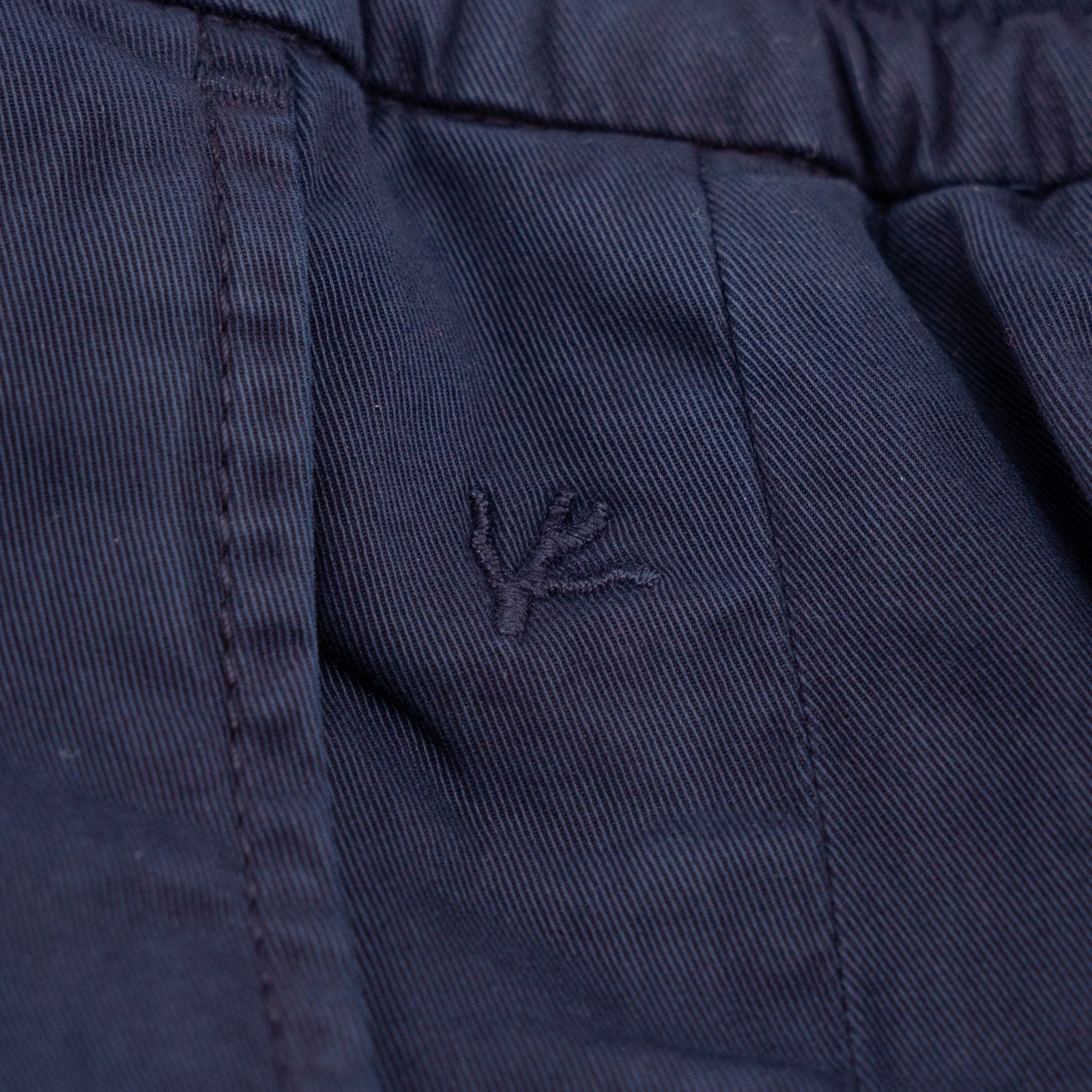 1050$ ISAIA NAPOLI Blue Indigo Drawstring Pant Cotton Relaxed 42 US / 58 IT