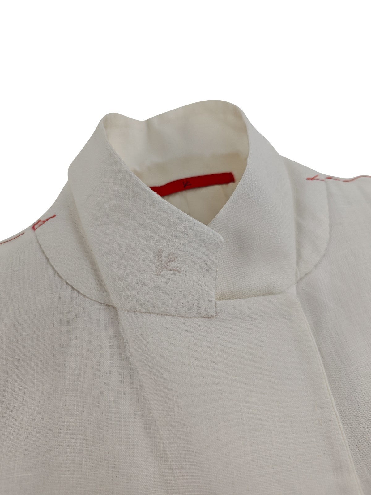 $4200 ISAIA NAPOLI White Jacket Hand-Swen Sport Coat 100% Linen 40 US / 50 EU 8R