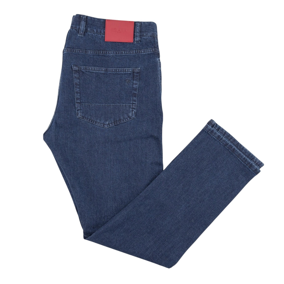795$ ISAIA Dark Blue 5 Pocket Denim Pant Jeans Cotton Regular Fit 38 US / 54 EU