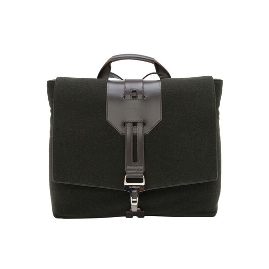$820 Testoni Bologna Messenger Bag Backpack Loden Wool + Tosco Calf 