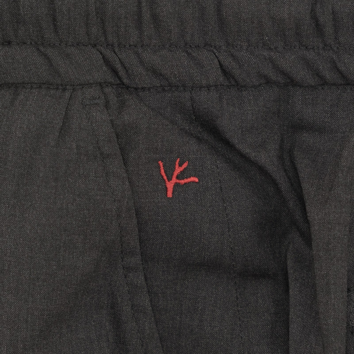 1350$ ISAIA NAPOLI Charcoal Gray Drawstring Pant Wool - Silk Relaxed 38 US 54 EU