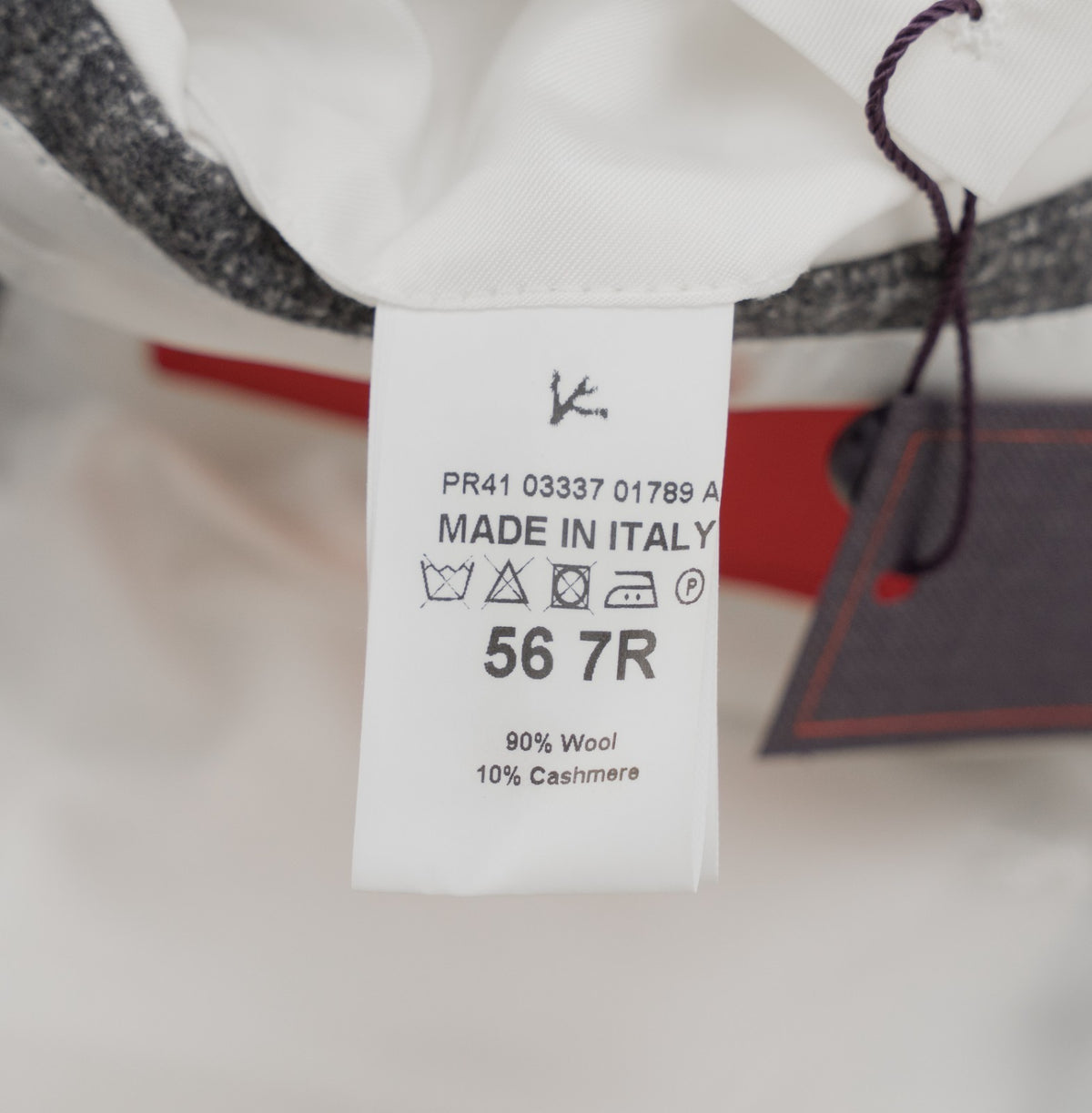 $6900 ISAIA NAPOLI "E" Gray Suit Soft Wool  / Cashmere 46 US / 56 EU 7R