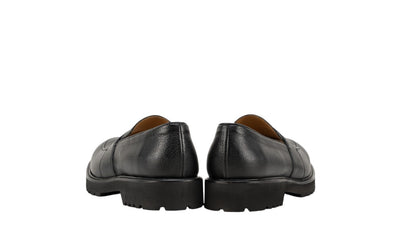 1050$ TESTONI Penny Loafer Slip-On Shoes Calf Buffalo Black 8 UK / 9 US / 42 IT