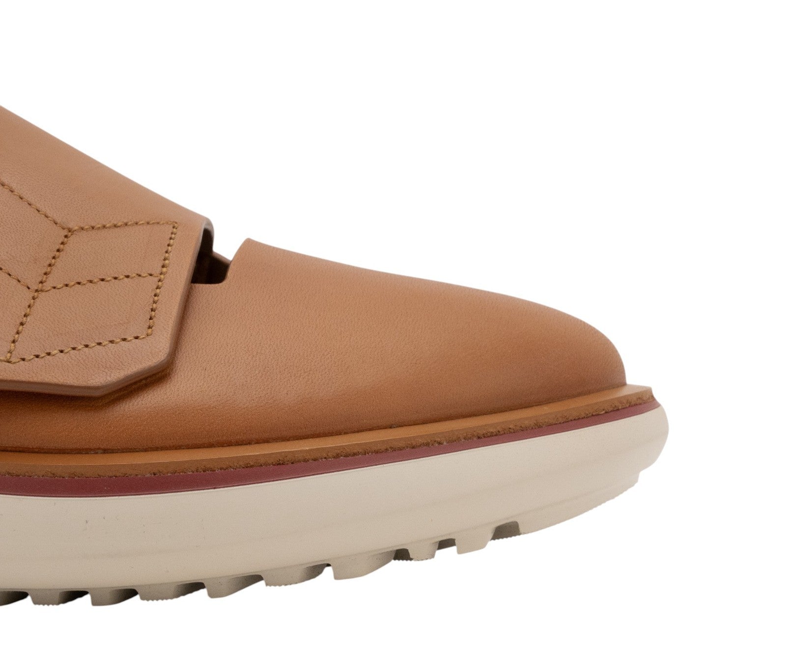 1250$ GIORGIO ARMANI Sandal Sneakers Shoes With Cut-Outs Cognac Leather