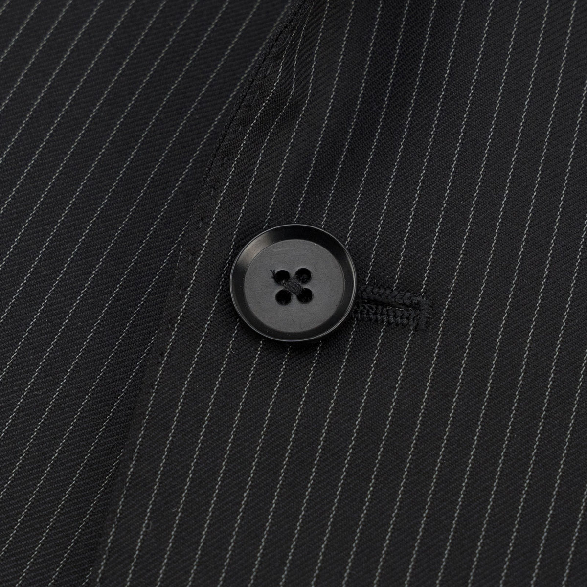 $6600 ISAIA NAPOLI "Marechiaro" Black Suit Fine Wool 4 Season 46 US / 56 EU 8R