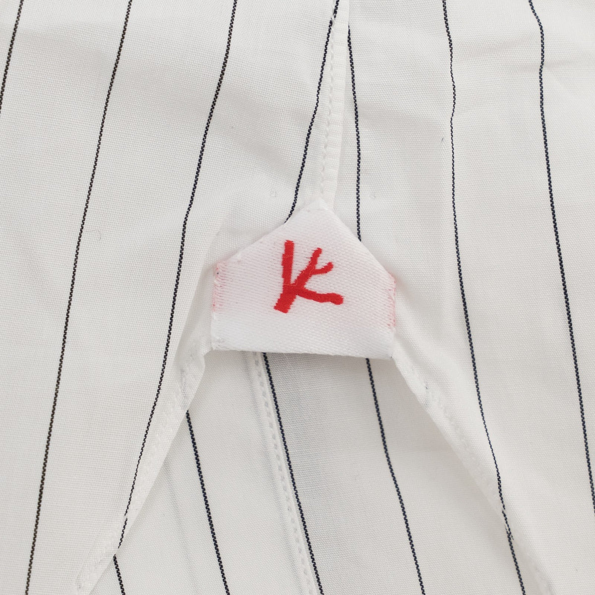 720$ ISAIA "Mix" Dress Shirt White Striped Fine Cotton Hand - Sewn 15 - 38