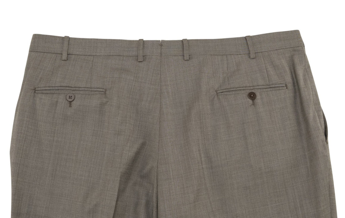 $7255 ISAIA NAPOLI "Sanita" Taupe Suit Extralight Fine Wool 50 US / 60 EU 8R