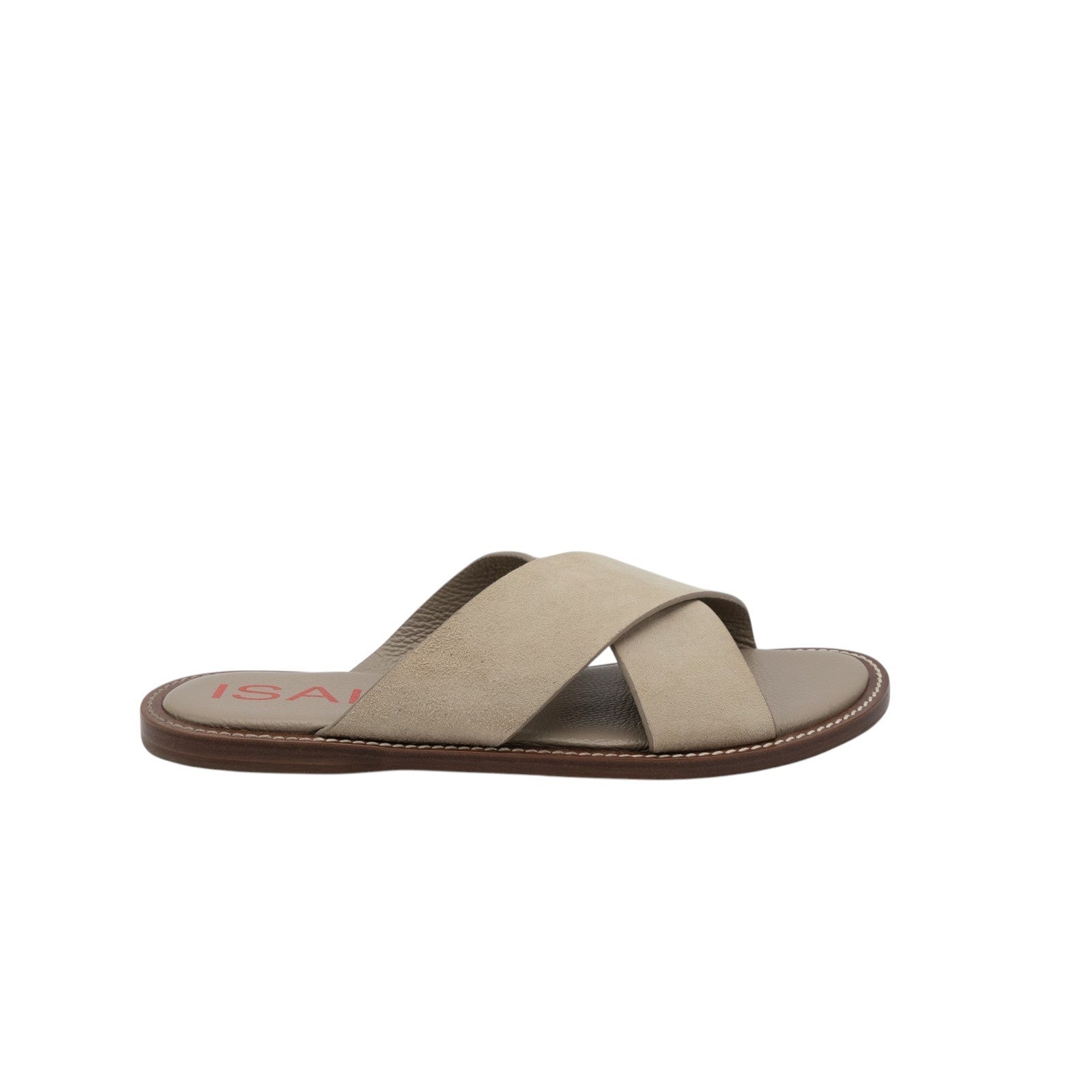 700$ ISAIA NAPOLI Sandal Shoes Suede Leather Beige 9 UK - 10 US - 43 IT