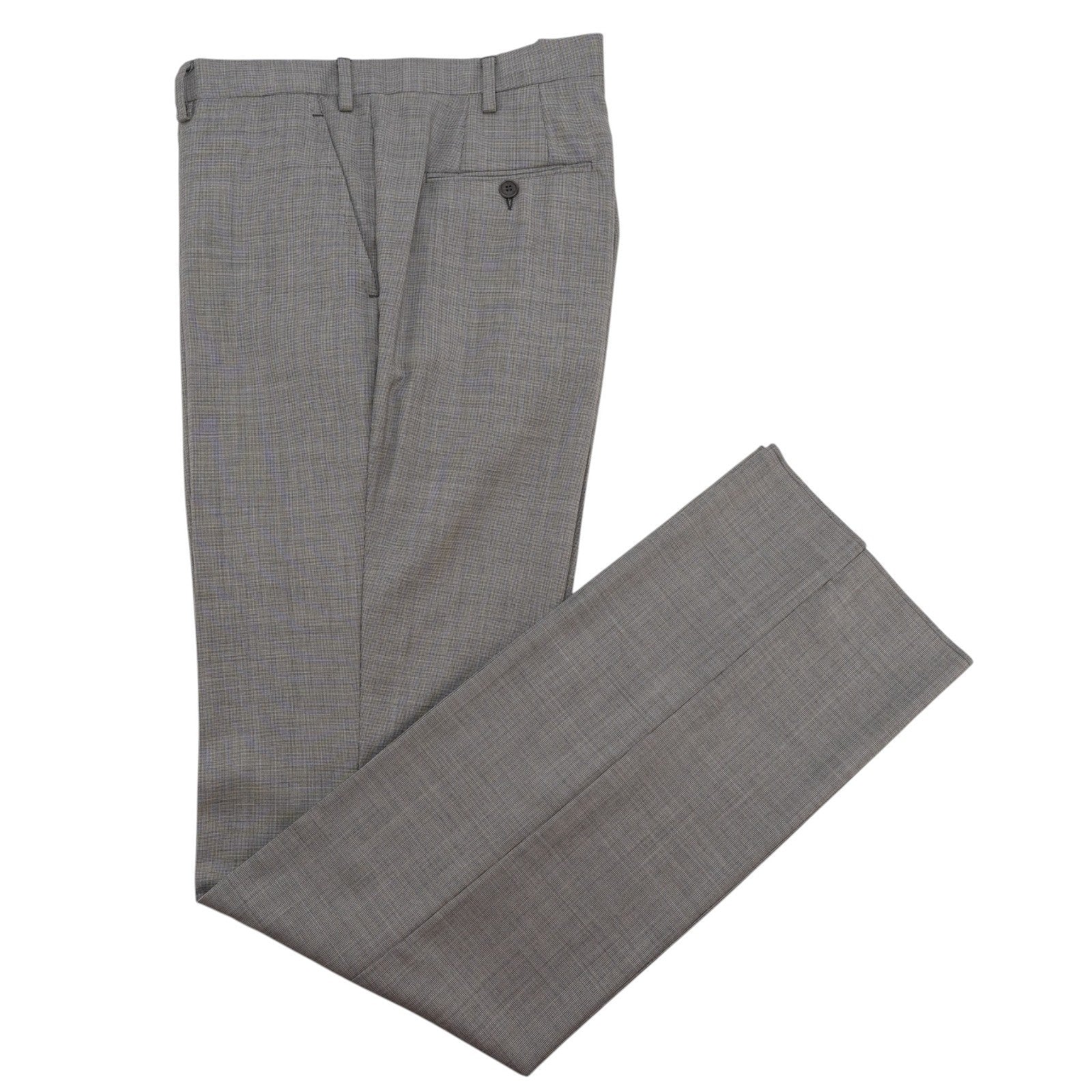 $2700 SARTORIA PARTENOPEA Total Hand-Sewn Suit Wool 140's Gray Houndstooth