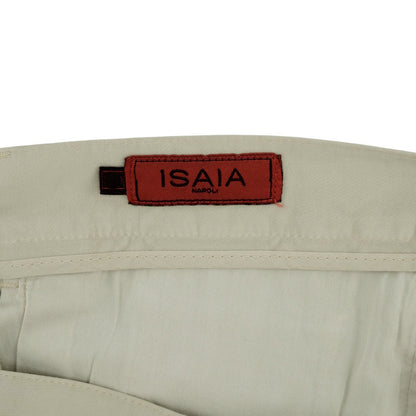 850$ ISAIA NAPOLI Light Gray 5 Pocket Pant Cashmere Cotton Slim Fit