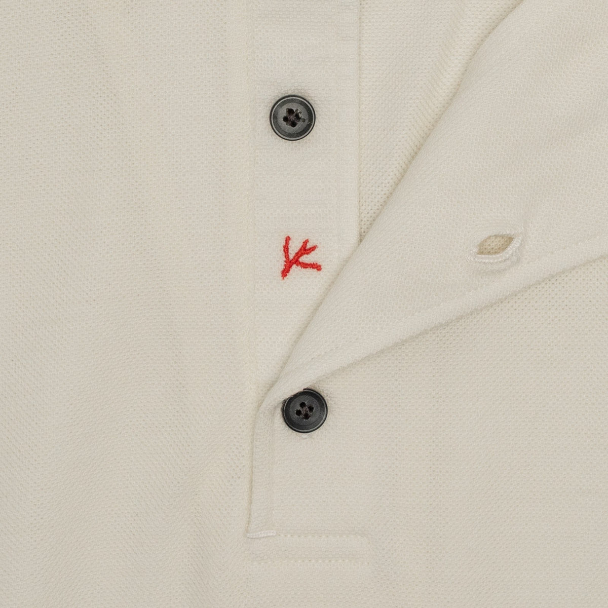 1050$ ISAIA NAPOLI Ivory Hand-Sewn Short Sleeve Handmade Polo 100% Wool Size L