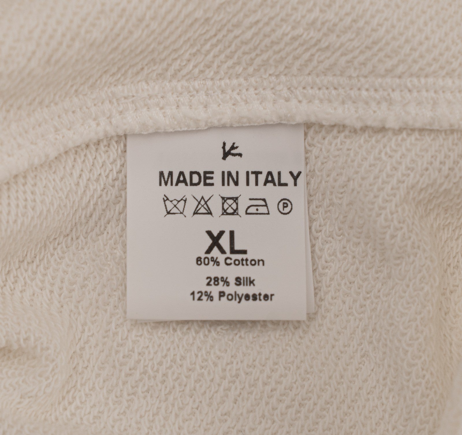 1100$ ISAIA NAPOLI Ivory Drawstring Short Track Pant Silk / Cotton Size XL