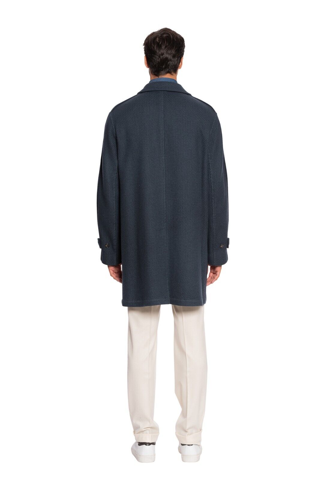 $1650 BOGLIOLI MILANO "DUSTER" Blue Coat Wool Knit 38 US / 48 EU