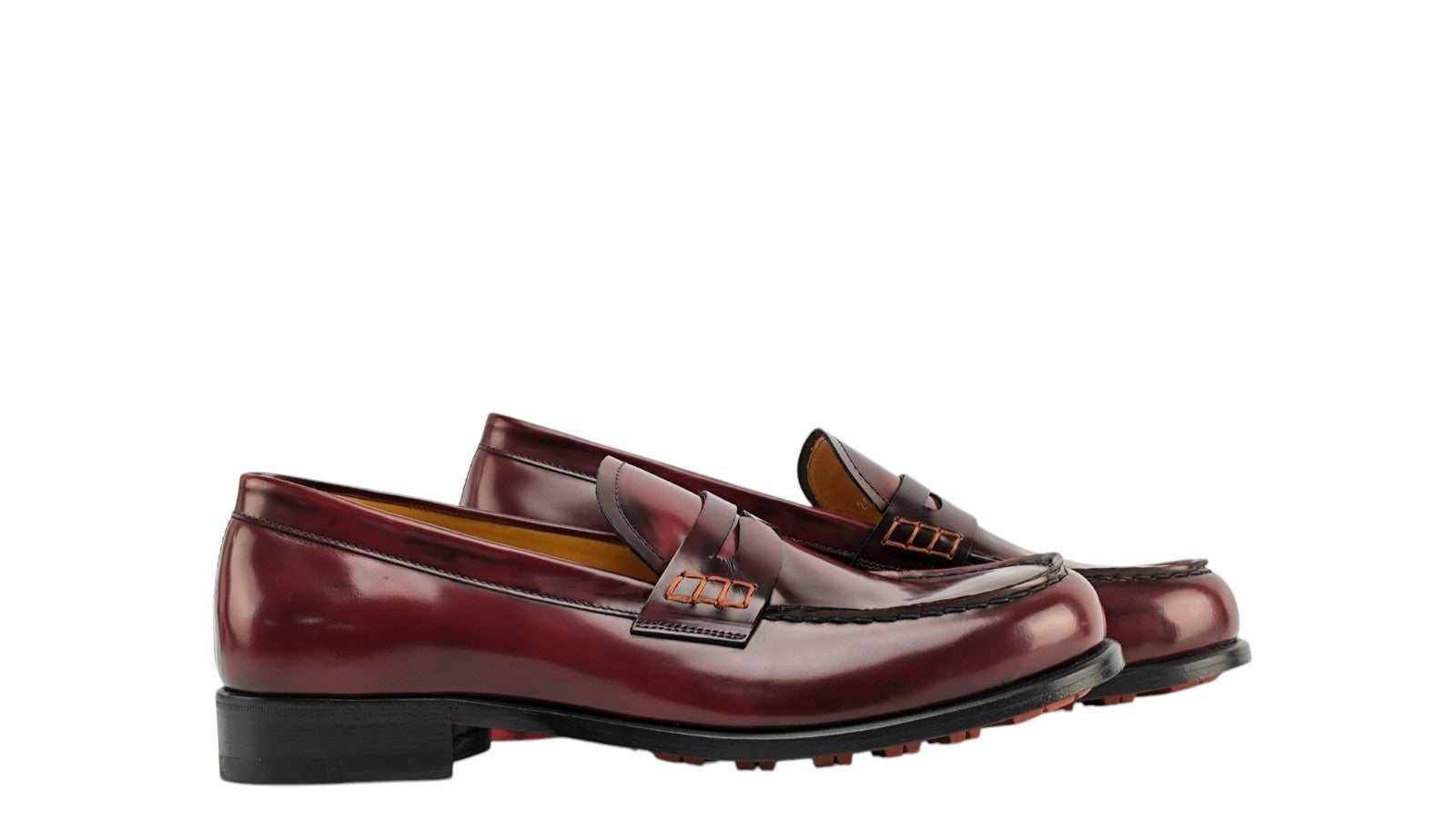 1200$ TESTONI Loafer Shoes Antique Brushed Calf Wine 8 UK / 9 US / 42 IT