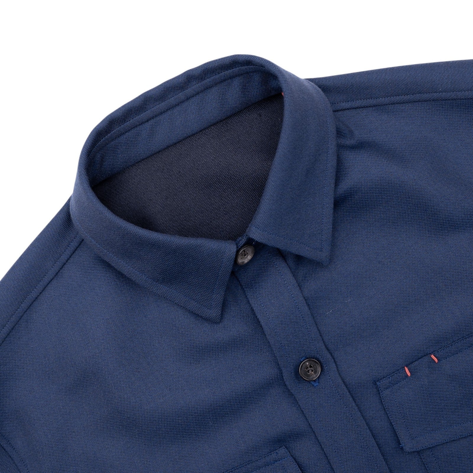 $1850 ISAIA NAPOLI Blue Hand-Sewn Overshirt Jacket Wool - Cashmere  Size M