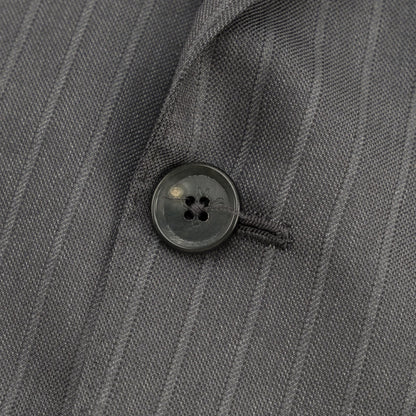 $6850 ISAIA NAPOLI "Gregorio" Gray Suit Hand-Sewn Fine Wool 4 Season Striped
