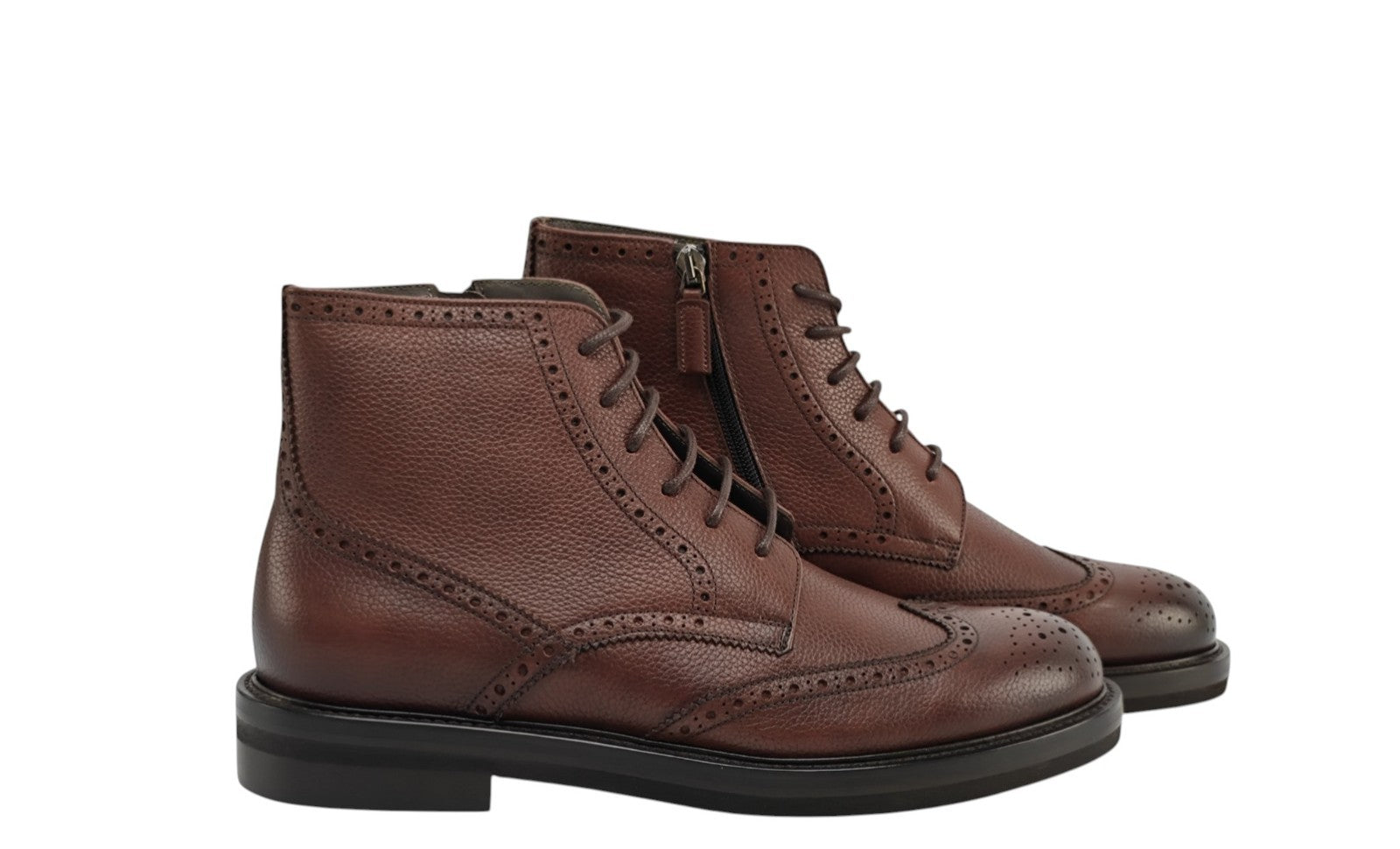 1450$ TESTONI Cigar Ankle Boot Shoes Grain Calf  Wool Lining 8 UK / 9 US / 42 IT