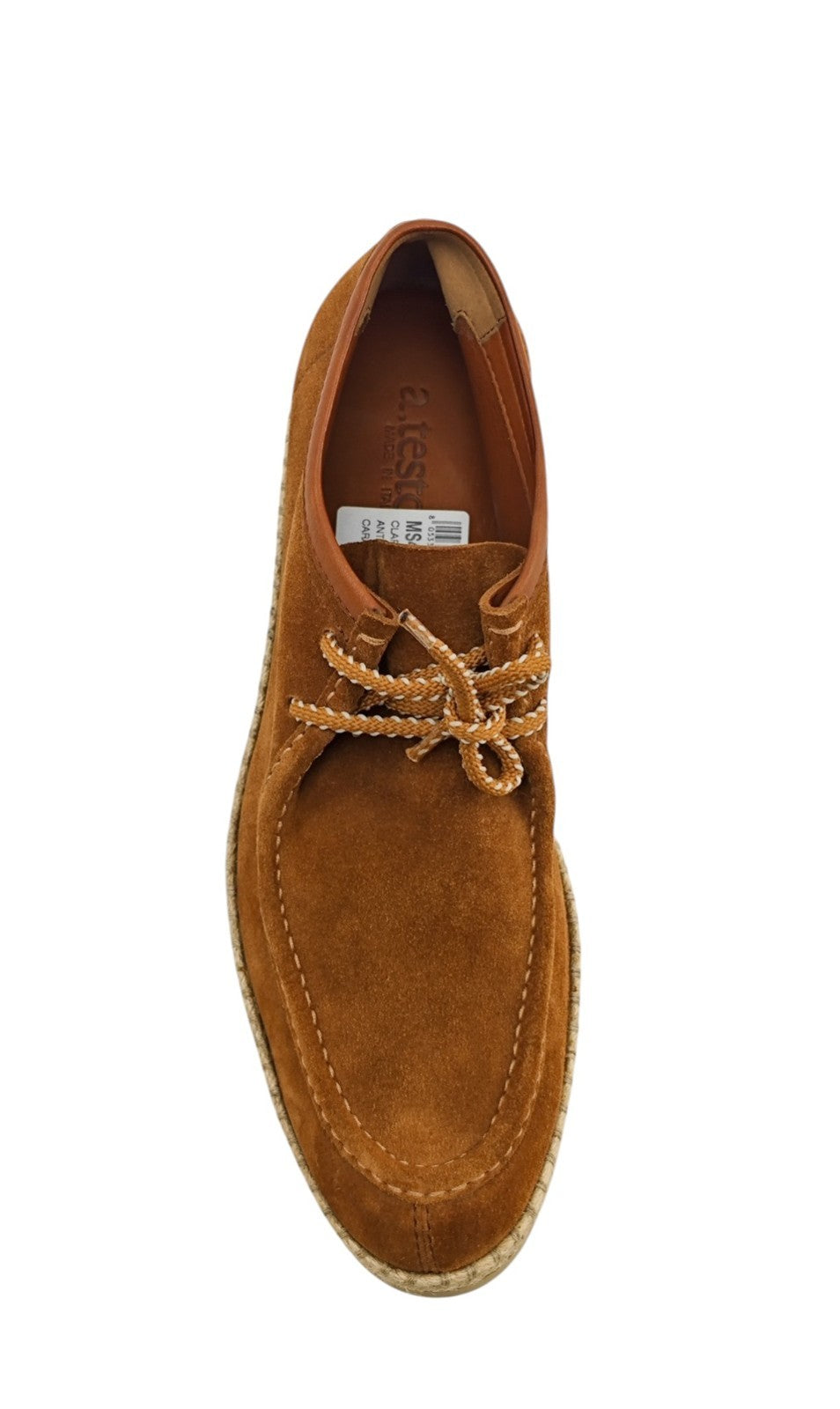 1200$ TESTONI Desert Moc-Toe Boot Buffalo Suede Calf Caramel 8 UK / 9 US / 42 IT